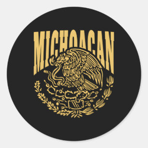 Michoacan Mexico Mexicaanse Staat Telefoon Ronde Sticker
