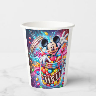 Mickey and Minnie Festive Celebration Colorful Pap Papieren Bekers