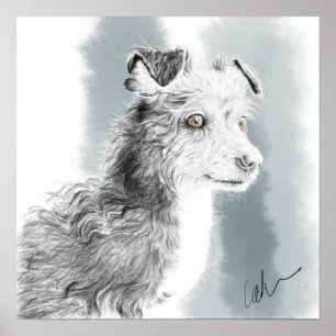 Mickey dog tekening poster