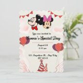 Mickey Kids verjaardagsuitnodiging Kaart (Staand voorkant)