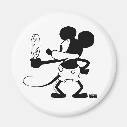 Mickey - Looking in the Mirror (Plane Crazy, 1929) Magneet (Voorkant)