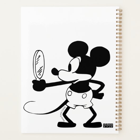 Mickey - Looking in the Mirror (Plane Crazy, 1929) Planner (Achterkant)