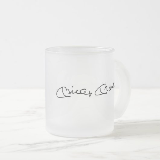 Mickey Mantle® Frosted Glass Mok (Voorkant rechts)