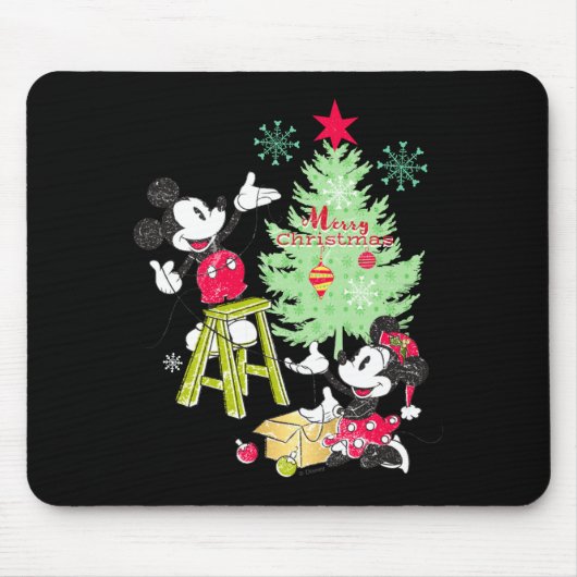 Mickey Minnie Clic Christmas Tree  Muismat (Voorkant)