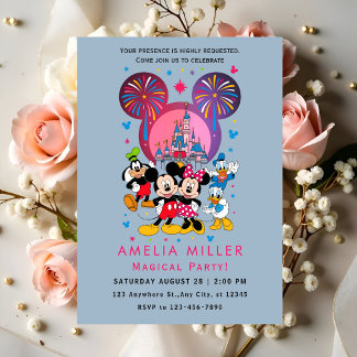 Mickey Minnie Friends Party Kaart