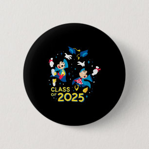 Mickey & minnie mouse afstudeerklas 2025 ronde button 5,7 cm