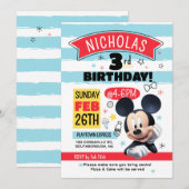 Mickey Mouse Fun Birthday Customizable Invitation (Devant / Derrière)