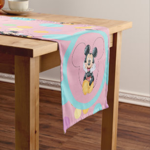 Mickey Mouse Stippen roze Baby Shower Korte Tafelloper