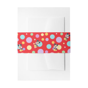Mickey Mouse Stippen roze Baby Shower Uitnodigingen Wikkel
