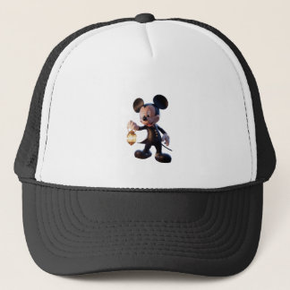 Mickey muis houdt een lantaarn vast trucker pet