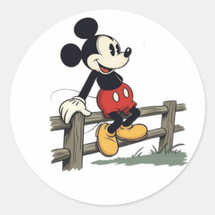 Mickey's vredige hek ronde sticker