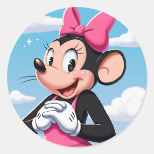 Micky Mouse kleurrijk Ronde Sticker