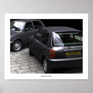 MICRA CAR STUDY 1 Computer Art Poster