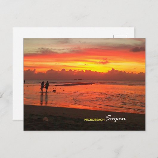 Micro Beach, carte postale Saipan (Devant / Derrière)