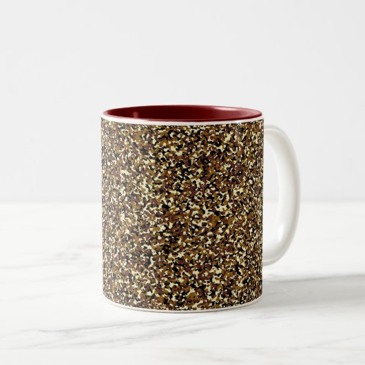 Micro Brown Camo Motif Mug (Devant droit)