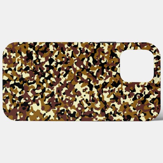 Micro Camo iPhone 13 Pro Max Coque Brown (Verso (horizontal))