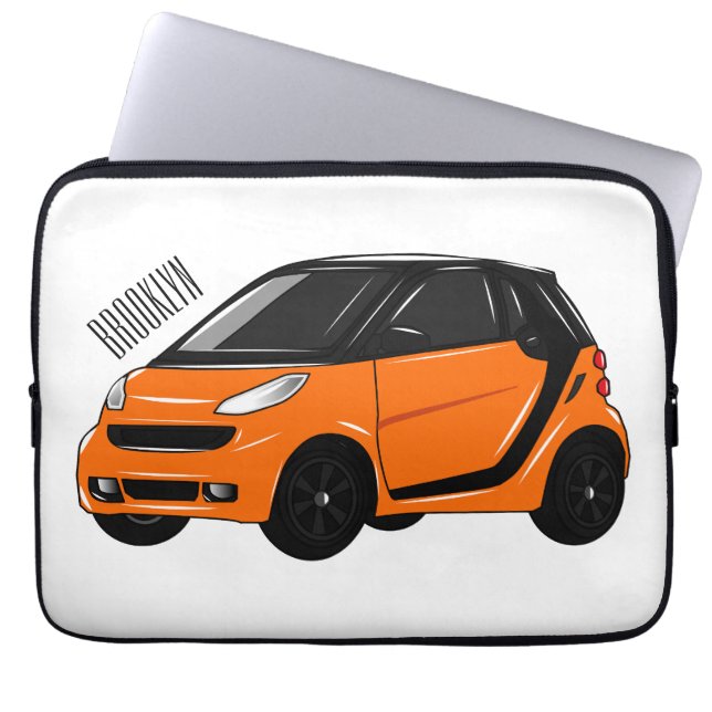 Micro-cartoon illustratie laptop sleeve (Voorkant)