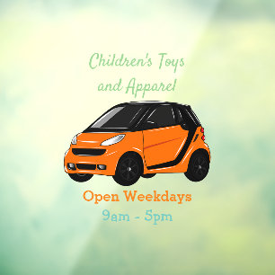 Micro-cartoon illustratie raamsticker