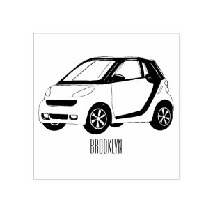 Micro-cartoon illustratie rubberstempel