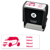 Micro-cartoon illustratie zelfinktende stempel (In situ)