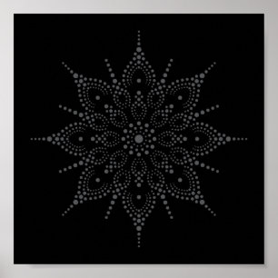 Micro-Dot Mandala Sjabloon Poster