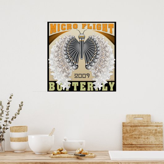 Micro Flight Butterfly Poster (Keuken)