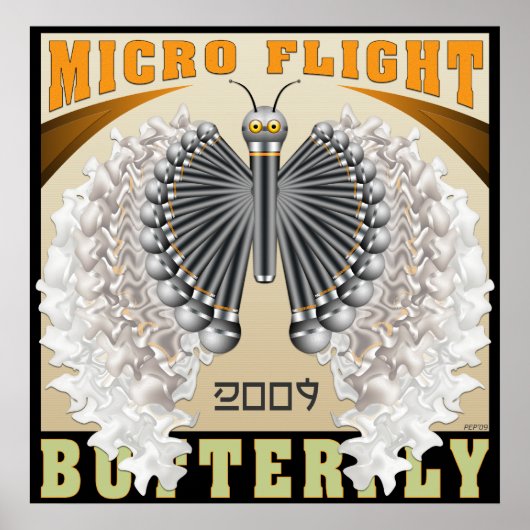 Micro Flight Butterfly Poster (Voorkant)