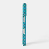 Micro Geruite blauwe iPhone Protector 16 Hoesje (Rechterkant)