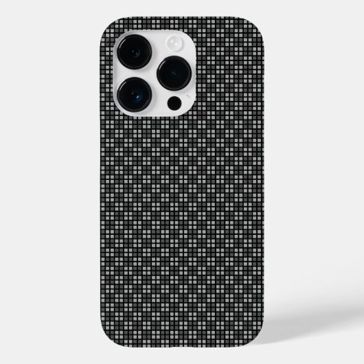 Micro geruite zwarte iPhone-beschermer Case-Mate iPhone Case (Achterkant)