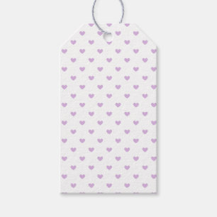 Micro Hearts Zacht Lila - Wit Cadeaulabel