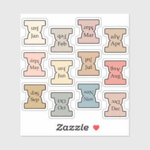 Micro Maandelijkse Index Tab Pastel Bujo Planner L Sticker