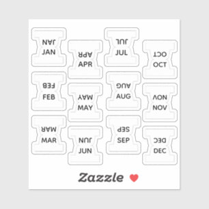 Micro Maanden Index Tab Bujo Scheidingsetiketten P Sticker