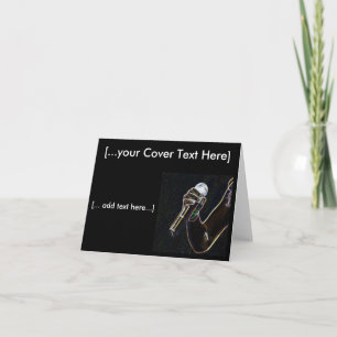 micro microphone musique chanteuse carte de note