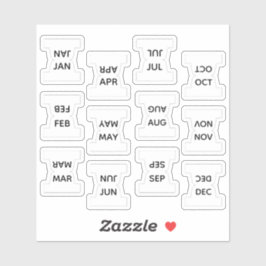 Micro Months Index Tab Bujo Divider Labels Planner