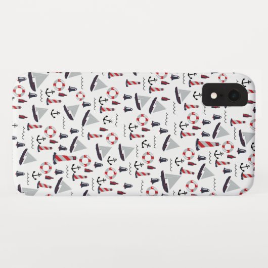 Micro Nautical Pattern  stijl print. Case-Mate iPhone Case (Achterkant (horizontaal))