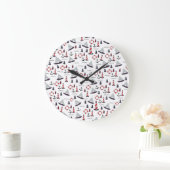 Micro Nautical Pattern stijl print. Grote Klok (Huis)