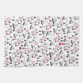 Micro Nautical Pattern  stijl print. Theedoek (Horizontaal)