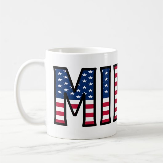 Micro nom prénom tasse USA tasse à café (Gauche)
