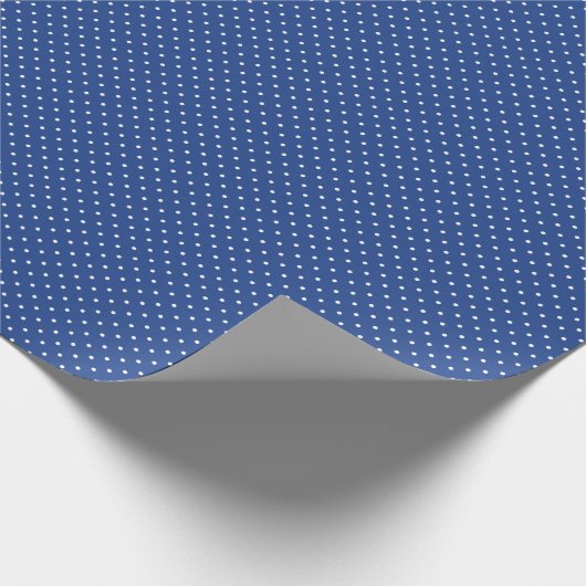 Micro Polka Dot White - True Blue Cadeaupapier (Hoek)