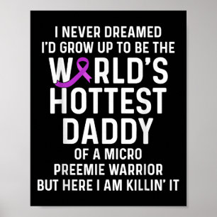 Micro Preemie Nicu Papa Voortijdige Geboorte Nieuw Poster