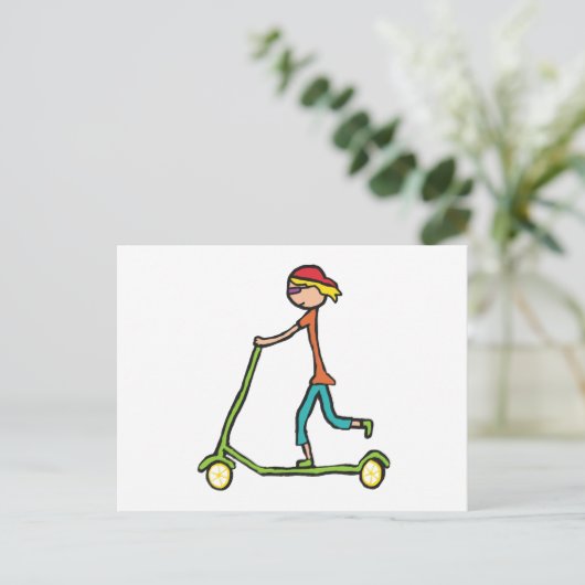 Micro Scooter Briefkaart (Staand voorkant)