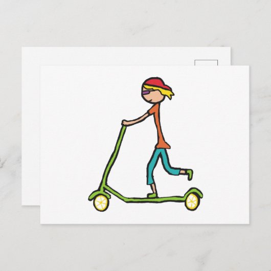 Micro Scooter Briefkaart (Voorkant / Achterkant)