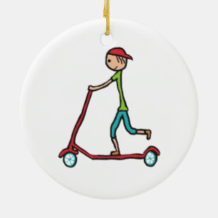Micro Scooter Keramisch Ornament