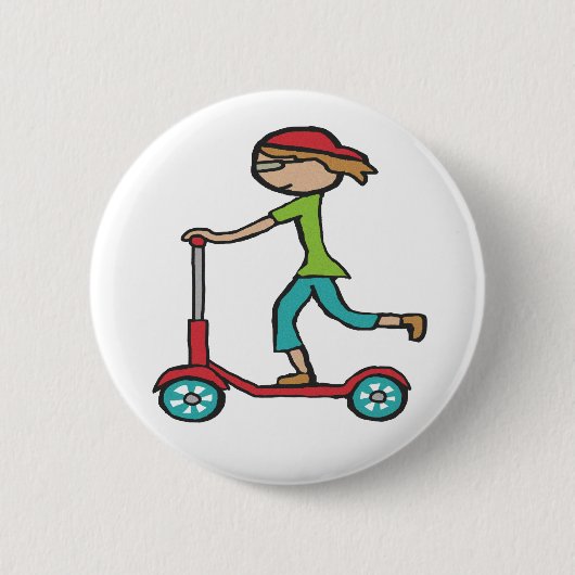 Micro Scooter Ronde Button 5,7 Cm (Voorkant)