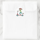 Micro Scooter Ronde Sticker (Tas)