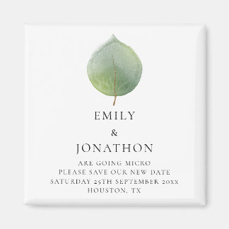 Micro Smaller Weddenschap Eucalyptus Save the Date Magneet