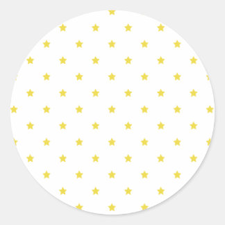 Micro Stars Golden Yellow - White Ronde Sticker