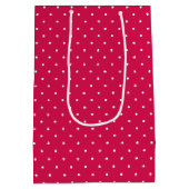 Micro Stip Wit - Framboos Rood Medium Cadeauzakje (Achterkant)
