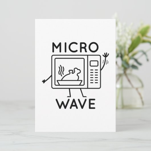 Micro Wave Bedankkaart (Staand voorkant)