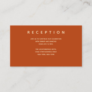 Micro Wedding Burnt Oranje Small Reception Info Informatiekaartje